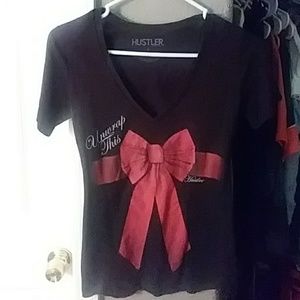 Sexy unwrap this bow shirt